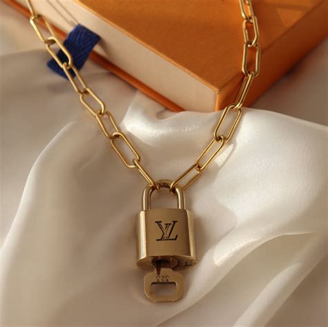 lv lock key necklace|louis vuitton lv necklace.